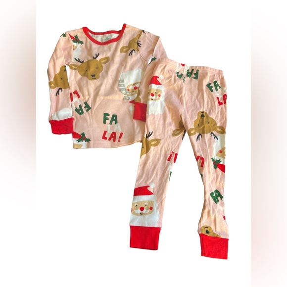 Carters Festive Kids Pajama Set with Cat and Reindeer Set - Picture 4 of 6